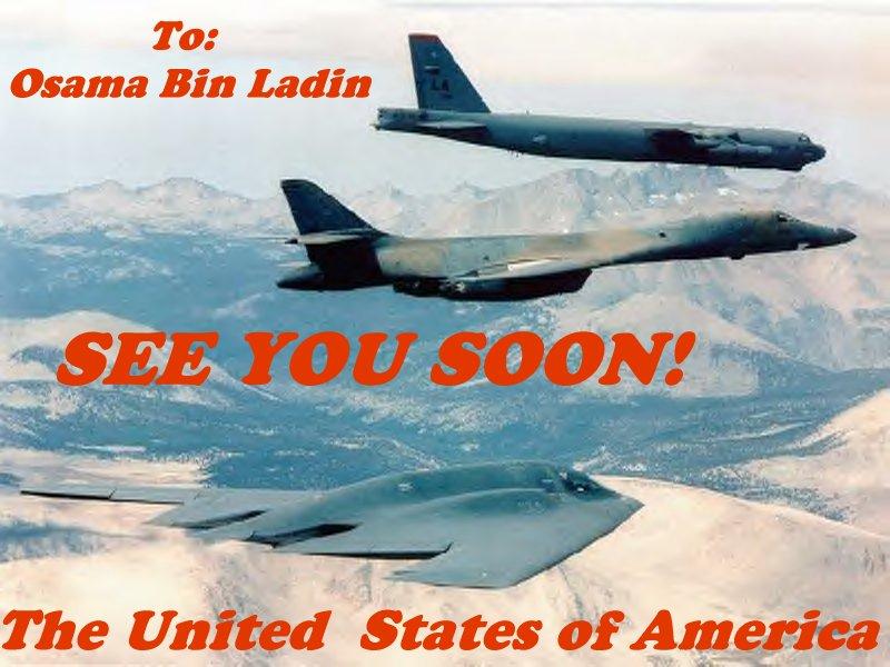 postcard to Osama bin Laden